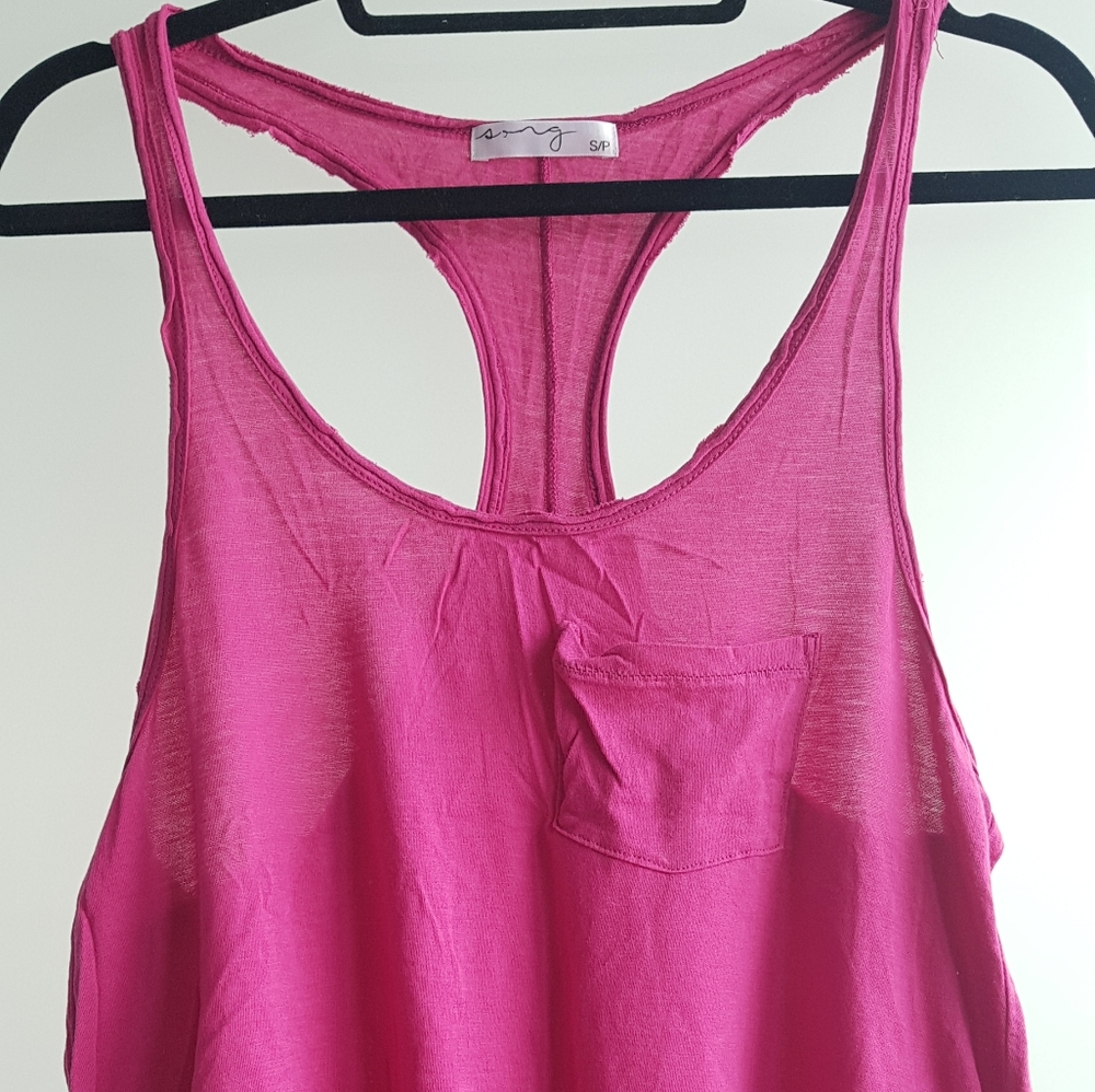 SONG racerback tank top size small